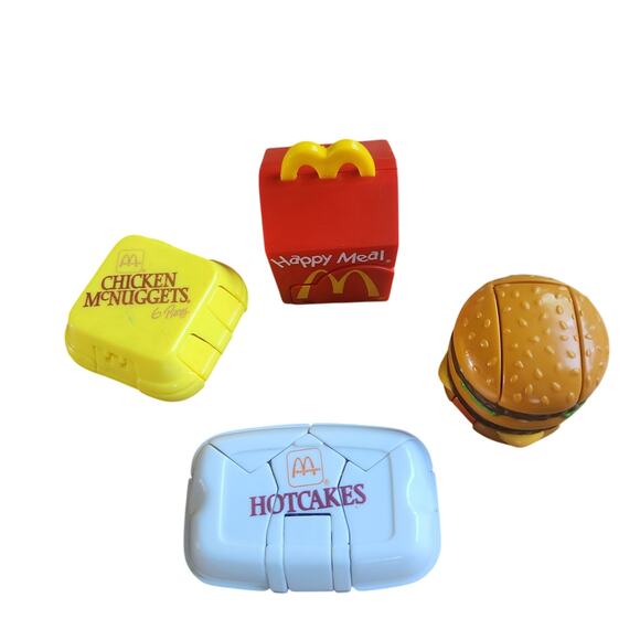 Lot of 4 Vintage 1990 Transforming Food McDonalds - Picture 2 of 3